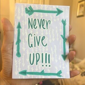 Inspirational Card with Teal Arrows